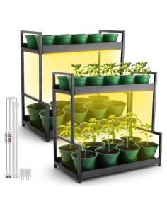 Juego de 2 Soportes para Plantas RooTrimmer con Luz LED