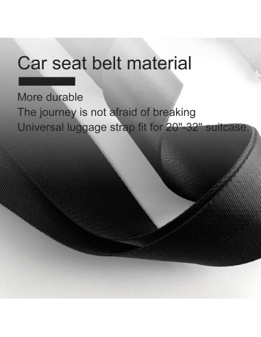 Correas de Equipaje Veki con Candado TSA - Negro