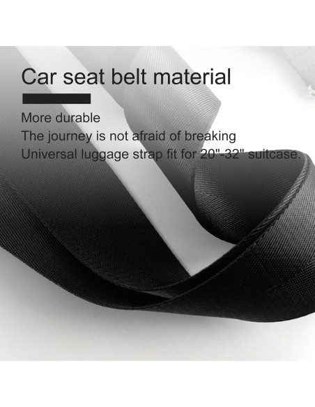 Correas de Equipaje Veki con Candado TSA - Negro