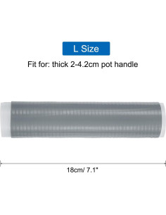 Manga de Silicona para Mango de Sartén uxcell Gris L 2