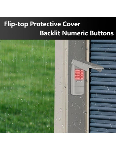 Teclado Universal para Garaje BeanKOneal 878 Gris Inalámbrico