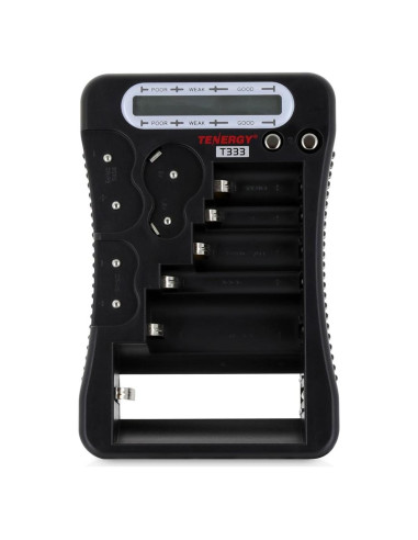 Probador de Baterías Tenergy T-333 LCD Universal Multiusos