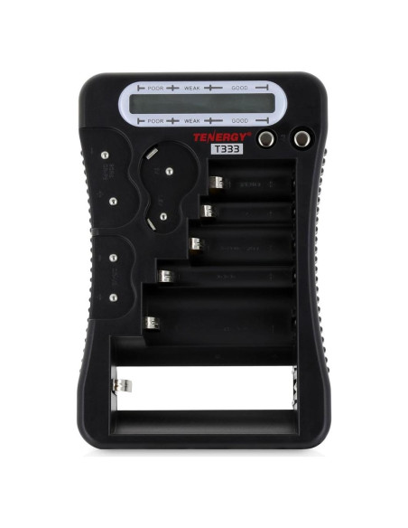 Probador de Baterías Tenergy T-333 LCD Universal Multiusos