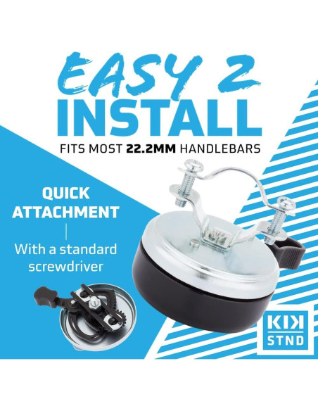 Campana de Bicicleta Clásica Kickstand 55mm Azul Egeo