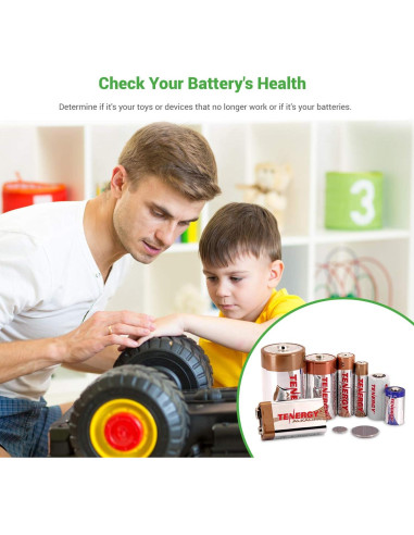 Probador de Baterías Tenergy T-333 LCD Universal Multiusos