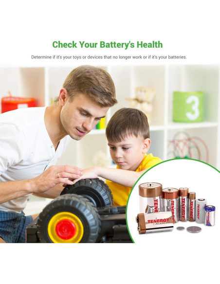 Probador de Baterías Tenergy T-333 LCD Universal Multiusos