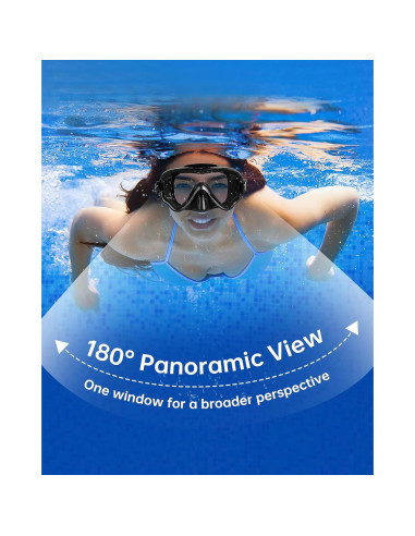 Gafas de natación VegoVia SW01 con cubierta para nariz 180