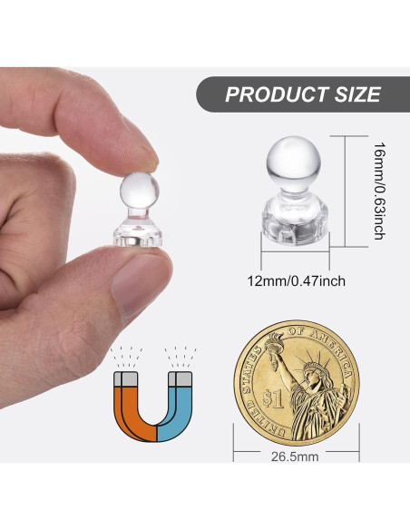 66 Imanes de Empuje Magnéticos GoClimber para Nevera y Oficina