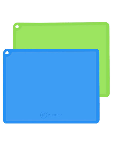 Mantel de Silicona Antideslizante Mudocp - 2 Piezas Azul y Verde