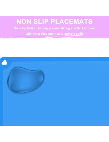 Mantel de Silicona Antideslizante Mudocp - 2 Piezas Azul y Verde