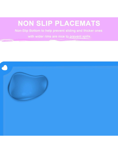 Mantel de Silicona Antideslizante Mudocp - 2 Piezas Azul y Verde