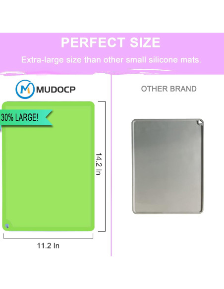 Mantel de Silicona Antideslizante Mudocp - 2 Piezas Azul y Verde
