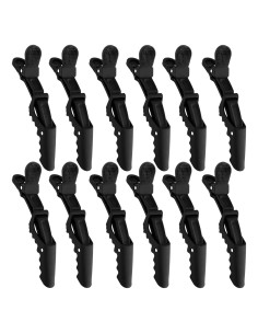 YISSION 12 Clips de Pelo Cocodrilo Negros 11.43 cm Accesorios
