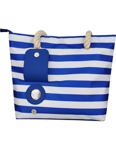 Bolsa de Vino YOOMIK para 2 Botellas Aislada Rayas Azules