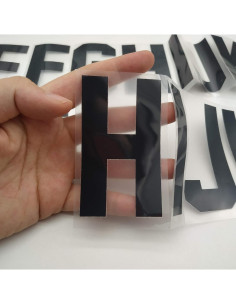 52 Letras Transferencia Calor Fanbay 7.62 cm Negro 2