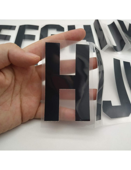 52 Letras Transferencia Calor Fanbay 7.62 cm Negro