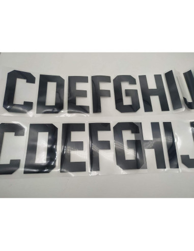 52 Letras Transferencia Calor Fanbay 7.62 cm Negro