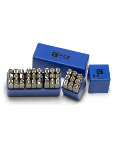 Juego de Sellos de Letras y Números Capri Tools 36 Piezas