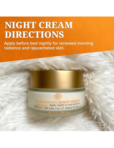 Crema Nocturna Rejuvenecedora Sibu 109.6 g - Hidrata y Repara
