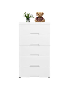 Gabinete de Almacenamiento 5 Cajones Mignonnememe Blanco 43.5x29x80cm