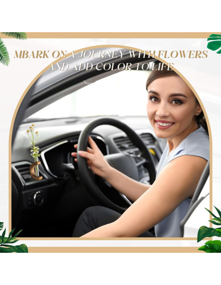 2 Jarrones de Vidrio para Flores en Clip Datanly Marrón