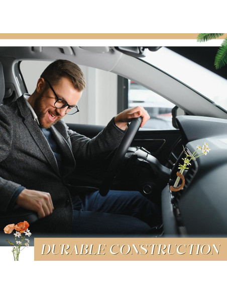 2 Jarrones de Vidrio para Flores en Clip Datanly Marrón