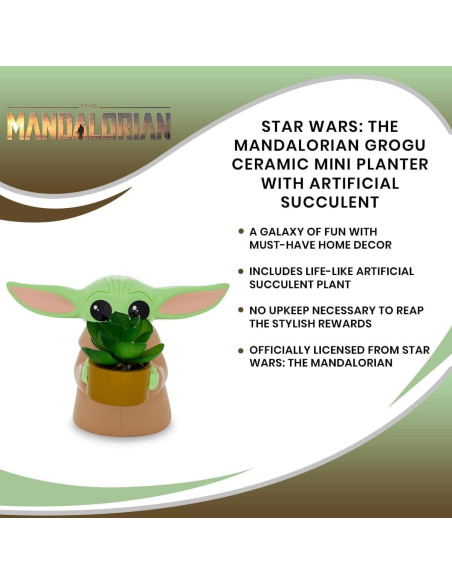 Maceta mini Grogu de cerámica 10 cm Star Wars