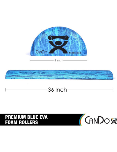 Rodillo de Espuma EVA CanDo Semi-Circular 15 cm x 91 cm
