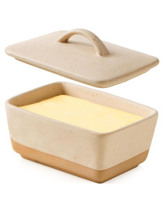 Plato de Mantequilla Cerámica NUTRIUPS con Tapa Vintage 1 Barra