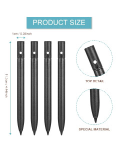 Bolígrafos de Reemplazo Flutesan para Tableta LCD 4 Pcs Negro 2