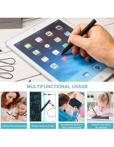 Bolígrafos de Reemplazo Flutesan para Tableta LCD 4 Pcs Negro