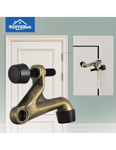 Topes de Puerta Ajustables HOMOTEK con Pasador de Bisagra - Bronce Antiguo