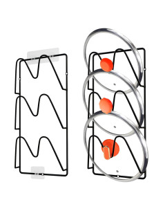 Organizador de Tapas de Olla UpChoNice 2 Paquetes 6 Niveles Negro