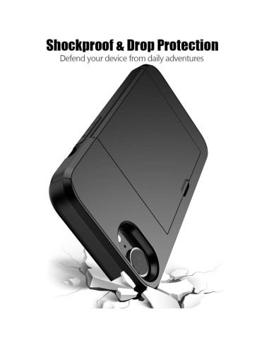 Funda Cartera Nvollnoe para iPhone 16e 6.1'' Doble Capa Negra