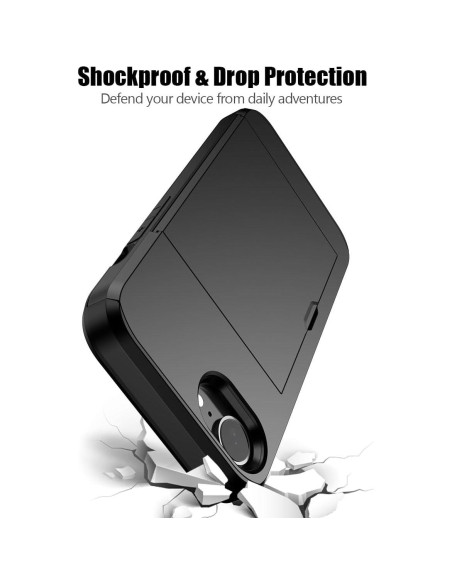 Funda Cartera Nvollnoe para iPhone 16e 6.1'' Doble Capa Negra