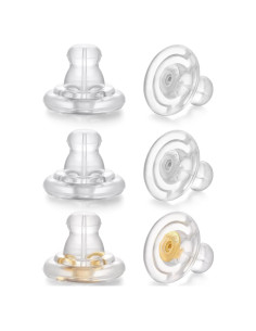 Respaldos de Aretes de Silicona Hipoalergénicos Hazifes 6 Piezas