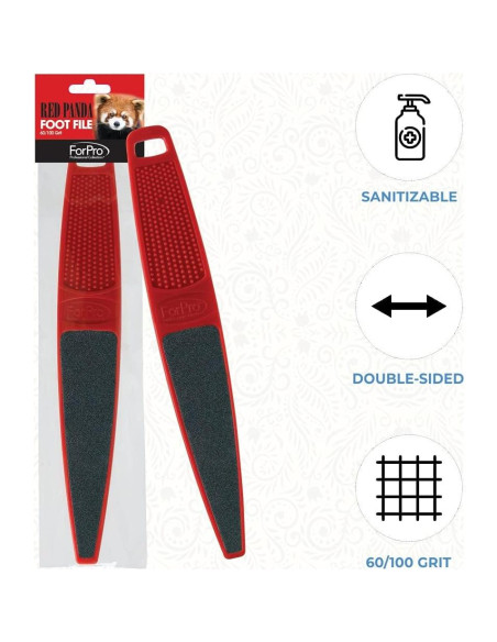 Lima de pies ForPro Red Panda 60/100 grano 26.67 cm