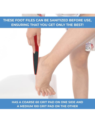 Lima de pies ForPro Red Panda 60/100 grano 26.67 cm