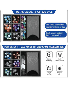 Bandeja de Dados Grajar 3 en 1 con Almacenamiento Negro 2