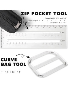 Set de Plantillas para Hacer Bolsas UPTTHOW - 3 Piezas Acrílico 2