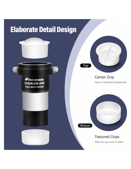 Conjunto de 10 Tapas de Polvo Astromania para Oculares 1.25"