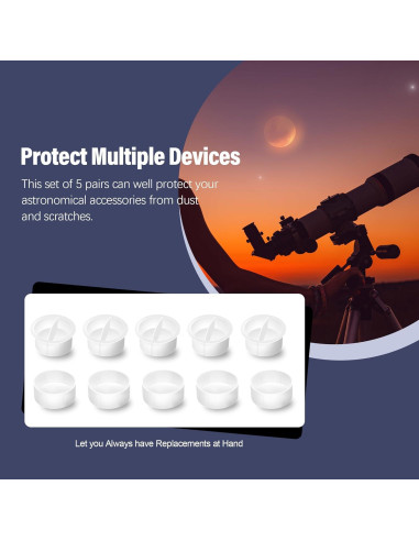 Conjunto de 10 Tapas de Polvo Astromania para Oculares 1.25"