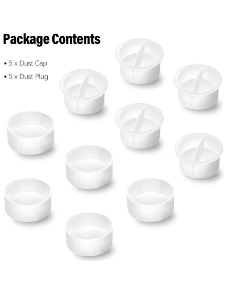 Conjunto de 10 Tapas de Polvo Astromania para Oculares 1.25"