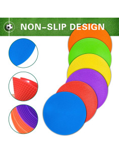 Marcadores de Agilidad PIKZH 12 cm 24 Pcs Antideslizantes 2