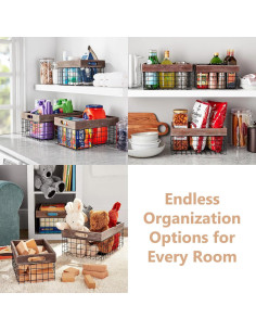 Juego de 3 Cestas de Alambre LEWIS&WAYNE con Asas 40.6x30cm 2