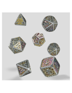 Juego de Dados DND de Metal GU BEI TE 7 Piezas Escamas Dragón
