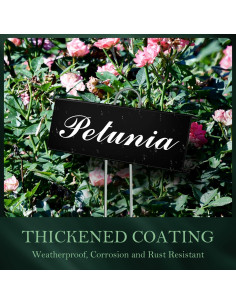 30 Etiquetas de Metal para Plantas Cureder - Impermeables y Resistentes 2