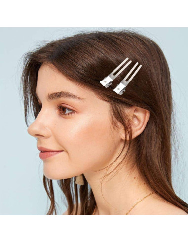 30 Clips de Doble Punta para Rizado de Cabello Axe Sickle