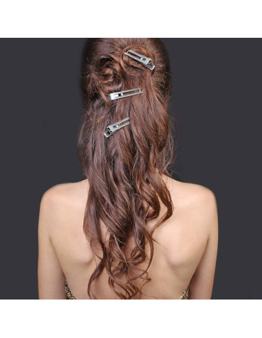 30 Clips de Doble Punta para Rizado de Cabello Axe Sickle