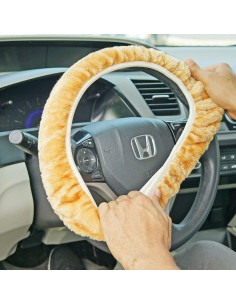 Cubierta de Volante Peluda Beige Fairly Odd Treasures 35.56-40.64 cm 2